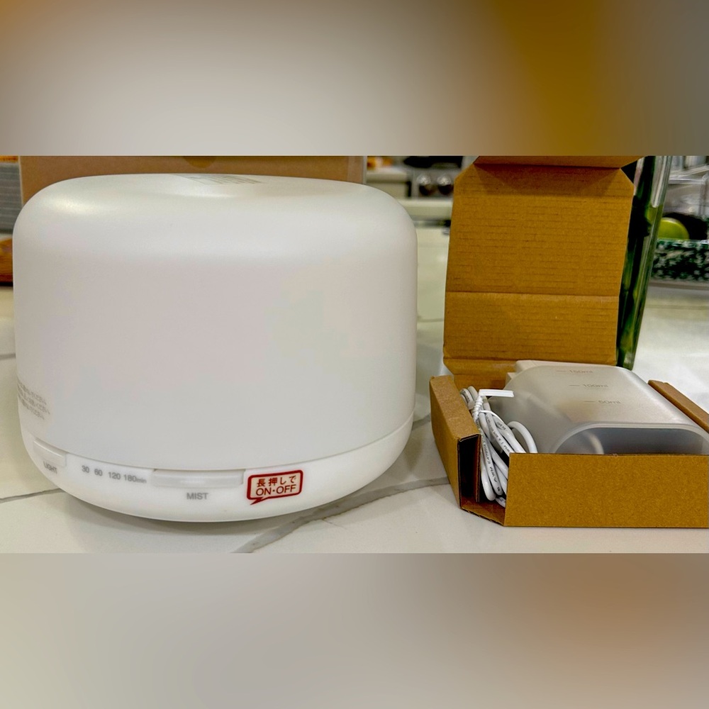 White Essential Oil Diffuser with Adapter